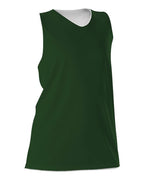 Alleson Athletic Women's Reversible Racerback Tank - Forest/ White