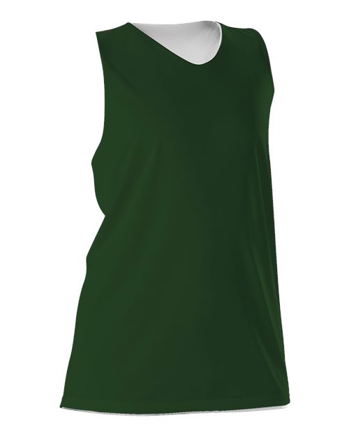 Alleson Athletic Women's Reversible Racerback Tank - Forest/ White