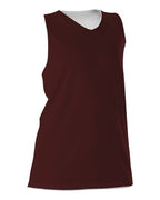 Alleson Athletic Women's Reversible Racerback Tank - Maroon/ White