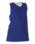 Alleson Athletic Women's Reversible Racerback Tank - Royal/ White