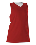 Alleson Athletic Women's Reversible Racerback Tank - Red/ White