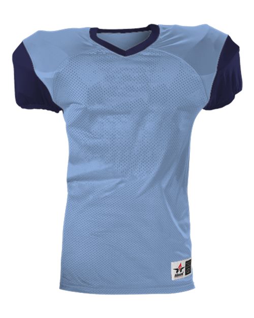 Alleson Athletic Youth Pro Game Football Jersey (Part 1 of 2) - Columbia Blue/ Navy