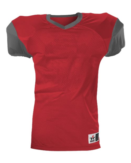 Alleson Athletic Youth Pro Game Football Jersey (Part 2 of 2) - Red/ Charcoal
