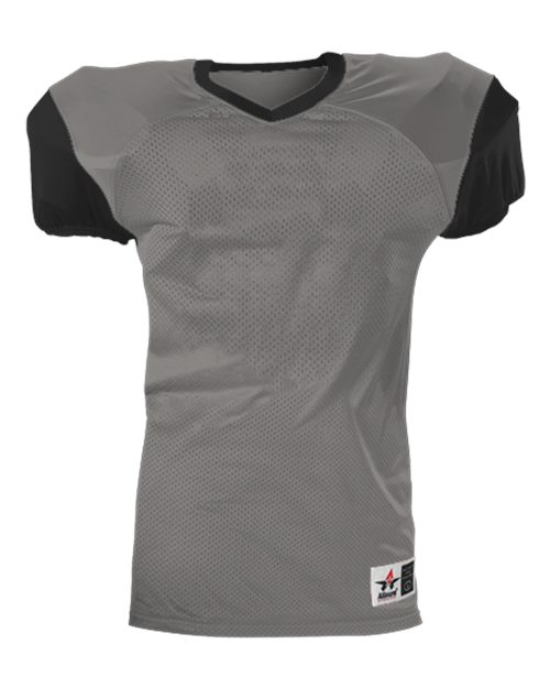 Alleson Athletic Youth Pro Game Football Jersey (Part 2 of 2) - Silver/ Black