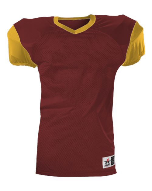 Alleson Athletic Youth Pro Game Football Jersey (Part 1 of 2) - Cardinal/ Gold