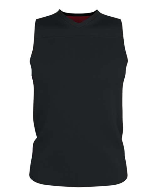 Alleson Athletic Youth Blank Reversible Game Jersey - Black/ Red