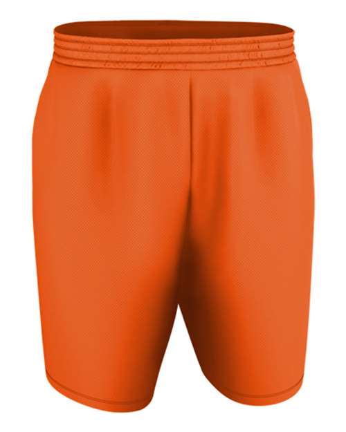 Alleson Athletic Men's Blank Game Shorts - Orange/ White