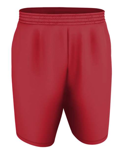 Alleson Athletic Men's Blank Game Shorts - Red/ White