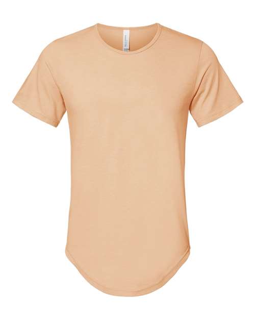 BELLA + CANVAS Men's Jersey Curved Hem Tee - Heather Sand Dune