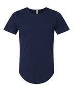 BELLA + CANVAS Men's Jersey Curved Hem Tee - Navy