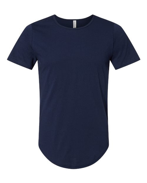 BELLA + CANVAS Men's Jersey Curved Hem Tee - Navy