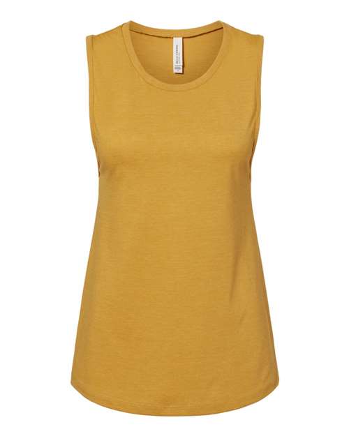 BELLA + CANVAS Women's Jersey Muscle Tank - Heather Mustard