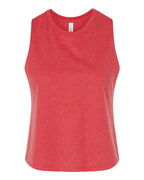 BELLA + CANVAS Women's Racerback Crop Tank - Heather Red