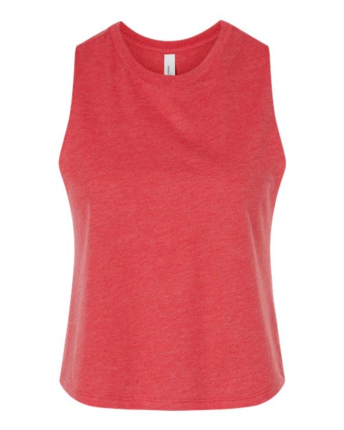 BELLA + CANVAS Women's Racerback Crop Tank - Heather Red