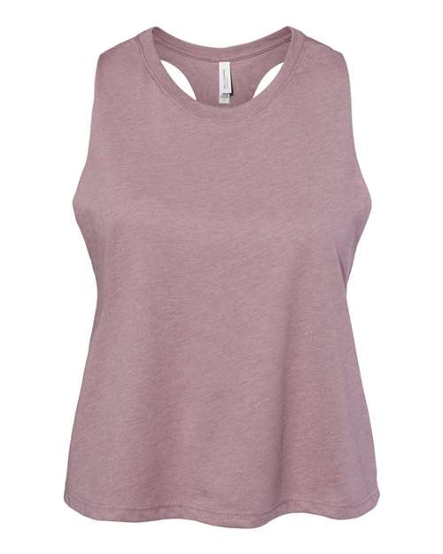 BELLA + CANVAS Women's Racerback Crop Tank - Heather Orchid