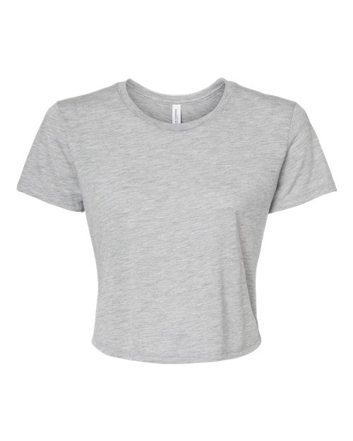 BELLA + CANVAS Women’s Flowy Crop Tee - Athletic Heather
