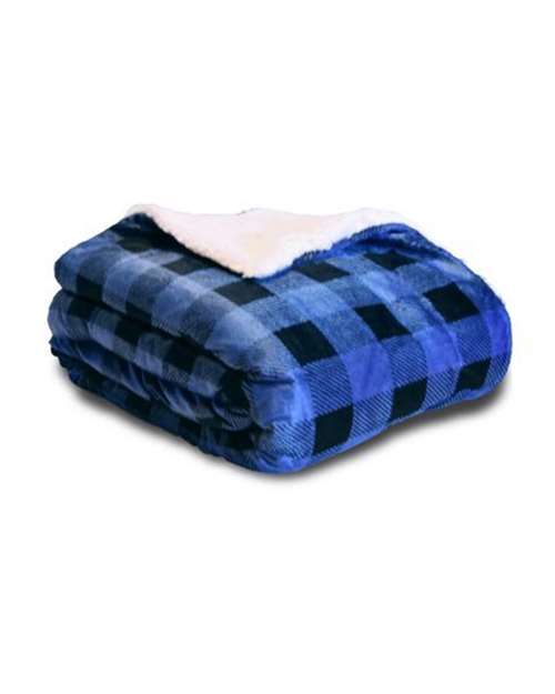 Alpine Fleece Micro Mink Sherpa Blanket - Royal Buffalo