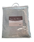 Alpine Fleece Faux Fur Throw Blanket - Grey