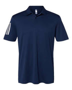 Adidas Men's Floating 3-Stripes Polo - Team Navy Blue/ White