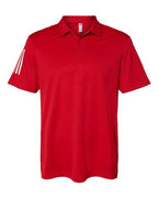 Adidas Men's Floating 3-Stripes Polo - Team Power Red/ White