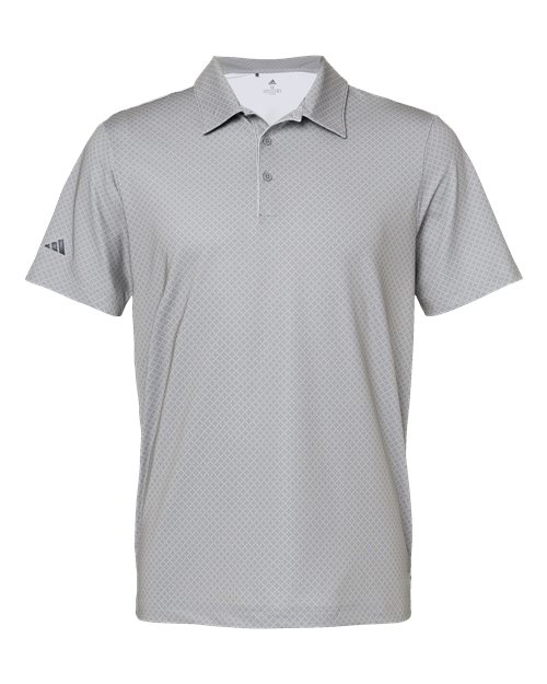 Adidas Men's Ultimate365 Diamond Dot Print Polo - Grey Three/ Team Royal/ Navy