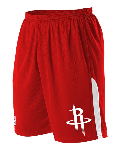 Alleson Athletic Men's NBA Logo'd Shorts (Part 1 of 2) - Houston Rockets