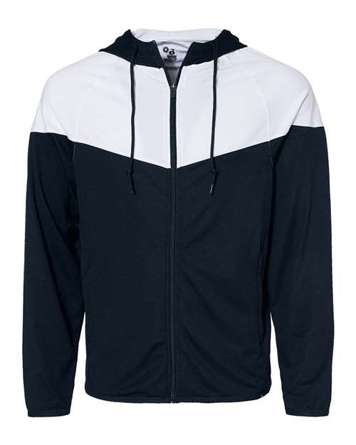 Badger Men's Spirit Outer-Core Jacket - Navy/ White