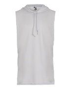 Badger Youth B-Core Hooded Sleeveless T-Shirt - Silver