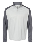 Badger Men's Breakout Quarter-Zip Pullover - Silver/ Graphite
