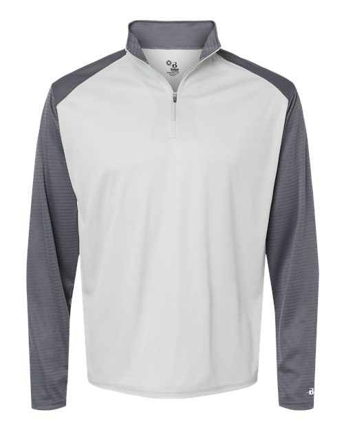 Badger Men's Breakout Quarter-Zip Pullover - Silver/ Graphite