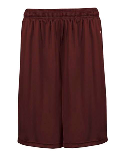 Badger Men's Pocketed 7" Shorts - Maroon