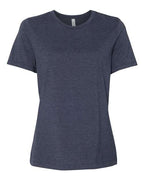 BELLA + CANVAS Women’s Relaxed Fit Heather CVC Tee (Part 1 of 2) - Heather Navy