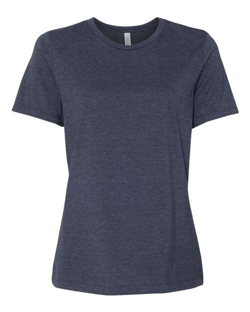 BELLA + CANVAS Women’s Relaxed Fit Heather CVC Tee (Part 1 of 2) - Heather Navy