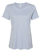 BELLA + CANVAS Women’s Relaxed Fit Heather CVC Tee (Part 1 of 2) - Heather Prism Blue