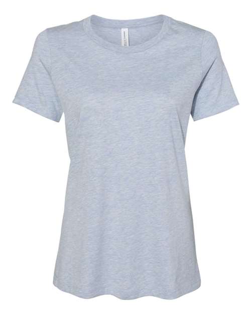 BELLA + CANVAS Women’s Relaxed Fit Heather CVC Tee (Part 1 of 2) - Heather Prism Blue
