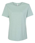 BELLA + CANVAS Women’s Relaxed Fit Heather CVC Tee (Part 1 of 2) - Heather Prism Dusty Blue