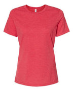 BELLA + CANVAS Women’s Relaxed Fit Heather CVC Tee (Part 1 of 2) - Heather Red