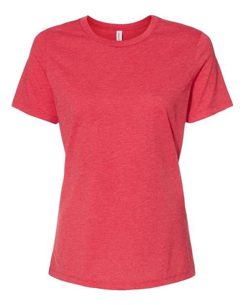BELLA + CANVAS Women’s Relaxed Fit Heather CVC Tee (Part 1 of 2) - Heather Red