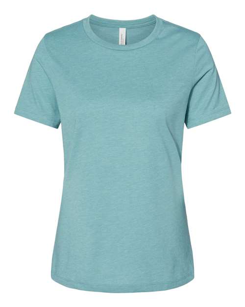 BELLA + CANVAS Women’s Relaxed Fit Heather CVC Tee (Part 1 of 2) - Heather Blue Lagoon