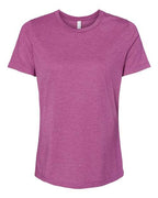 BELLA + CANVAS Women’s Relaxed Fit Heather CVC Tee (Part 1 of 2) - Heather Magenta