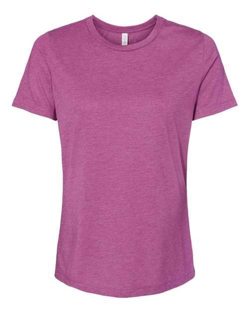 BELLA + CANVAS Women’s Relaxed Fit Heather CVC Tee (Part 1 of 2) - Heather Magenta