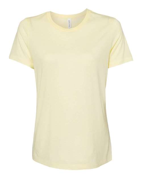 BELLA + CANVAS Women’s Relaxed Fit Triblend Tee - Pale Yellow Triblend