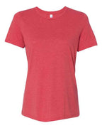 BELLA + CANVAS Women’s Relaxed Fit Triblend Tee - Red Triblend