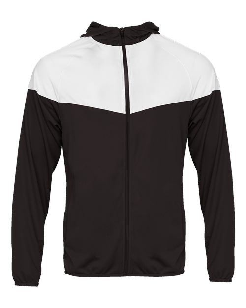 Badger Youth Sprint Outer-Core Jacket - Black/ White