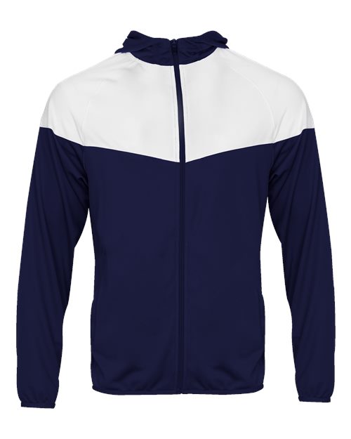 Badger Youth Sprint Outer-Core Jacket - Navy/ White