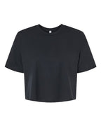 BELLA + CANVAS Women's Jersey Crop Tee - Black