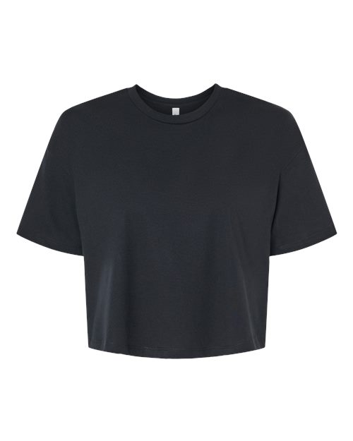 BELLA + CANVAS Women's Jersey Crop Tee - Black