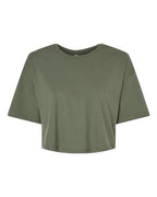 BELLA + CANVAS Women's Jersey Crop Tee - Military Green