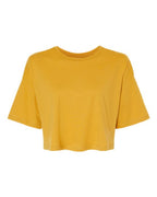 BELLA + CANVAS Women's Jersey Crop Tee - Mustard