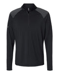 Adidas Men's Ultimate365 Lightweight Shoulder Stripe Quarter-Zip Pullover - Black